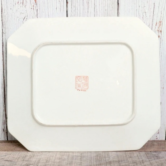 Vintage 1930s Platter Japan Porcelain Ceramic Tea Tray Plate Asian Home Decor - Picture 6 of 7